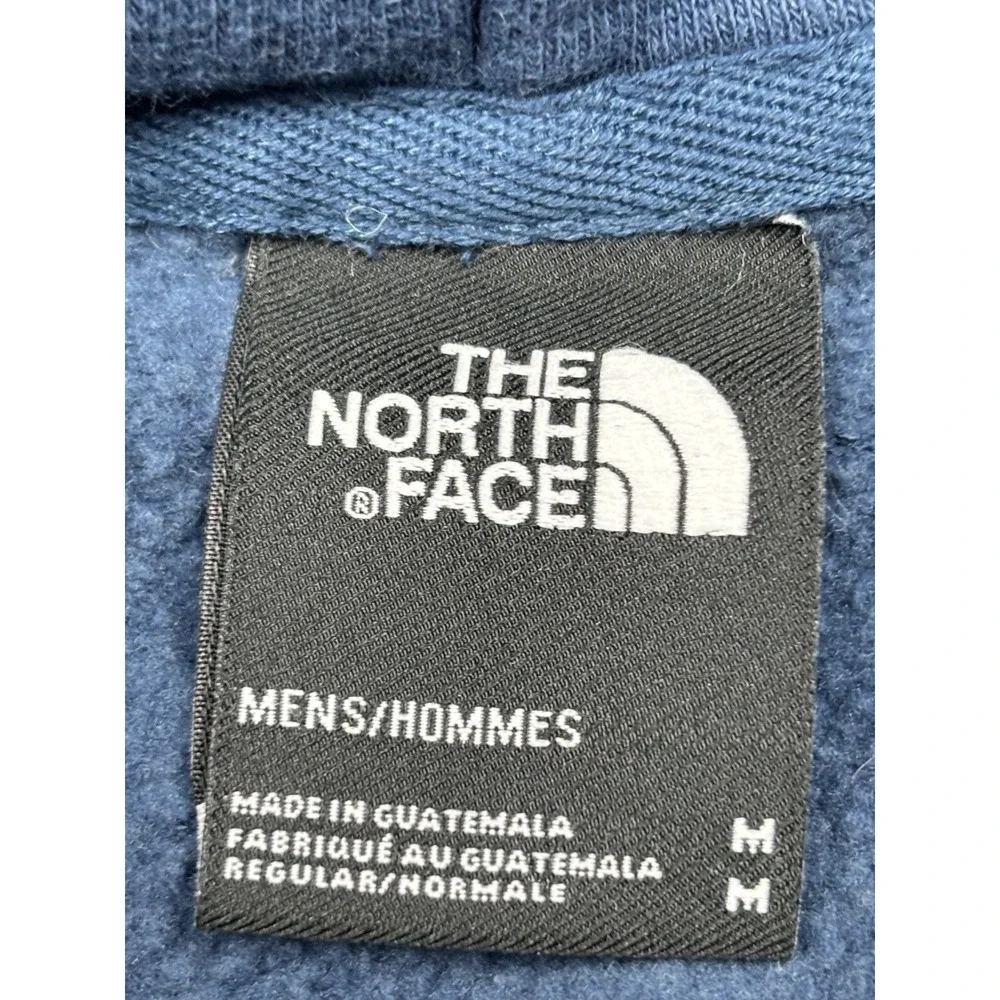 The‎ North Face Hoodie Mens Medium Blue Graphic Half Dome Logo Pullover M